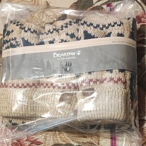 Bearpaw Knit Hat and Scarf Set